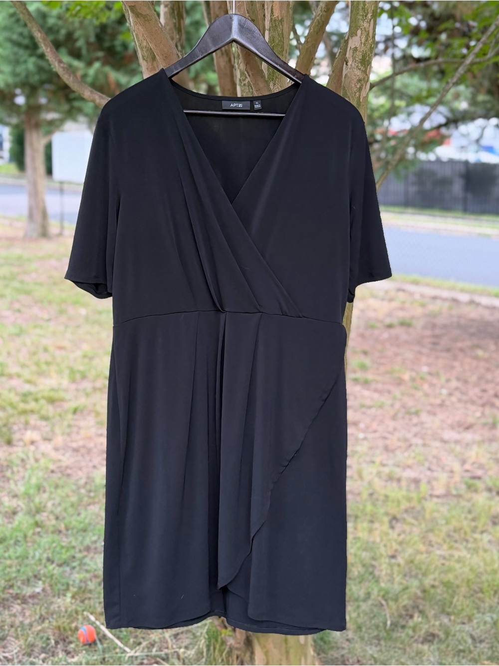 Apt. 9 Black Faux Wrap Dress Women’s Size XL